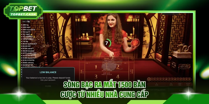 Sòng bạc ra mắt 1500 bàn cược từ nhiều nhà cung cấp